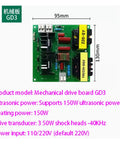 Dishwasher Driver Board PCB Module GD3 150W for Industrial Oscillator Generator Replacement Part to Restore Cleaning Power and Prevent Leaks Easy Plug And Play Install High Performance Repair Component, 95x130mm PCB