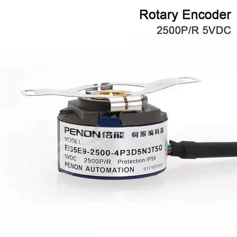 Top Notch 2500P R 5VDC EI35E9 2500 Series Servo Motor Encoder for AC servo driver kits with high-resolution feedback, side view.