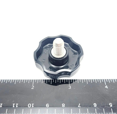 Top Shelf 516 24 Fine Thread Thumb Screw Bolts With Black Plastic Clamping Knob Cap And 304 Stainless Steel Shaft for manual adjustment.