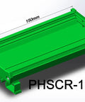 Din Rail Mounting Carrier For 72 73mm Wide PCB Housing Bracket Adaptor Fits TH35 TH15 And G Rails 73 By 155 mm PCB Size green view