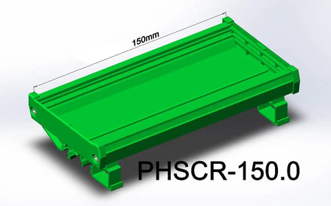 Din Rail Mounting Carrier For 72 73mm Wide PCB Housing Bracket Adaptor Fits TH35 TH15 And G Rails 73 By 155 mm PCB Size green view