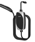 Tesla Level 1 2 Portable EV Charger 16 Amp With 25 Ft Cable, features sleek design with LED indicator and plug-and-play adapter.