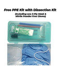 24 Piece Biology Dissection Kit With Stainless Steel Tools And Durable Case For Students And Teachers, High Precision Dissection Set, Easy To Clean And Store In Autoclavable Case For Classroom Or Home Use with PPE mask and gloves
