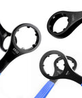 Non Slip Collet Nut Spanner Set For ER25UM ER32UM And ER40UM With O Type Chuck Wrenches showing rubber grips and wrench heads