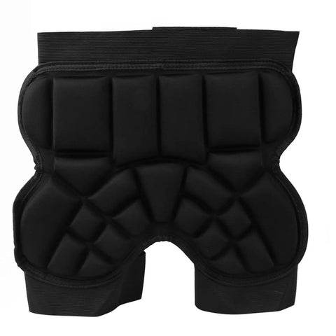 Kids Hip Pad Guard With Thick 25mm EVA Padding And Adjustable Hook Loop Belt For Outdoor Sports Like Skiing And Roller Skating Super Safe And Comfy Breathable Lining Fits Waist 22 To 31 Inches Black, front view