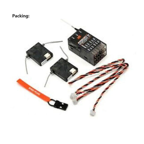 AR9020 9 Channel Receiver With Two Satellite Modules For Spektrum DSMX XPlus Systems, wiring accessories included