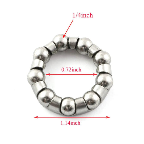 Two Pack Stainless Steel Bicycle Ball Bearings With Nine Ball Cage For Crank And Bottom Bracket Replacement 1/4 Inch