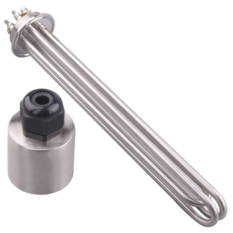 2 Inch Tri Clamp Immersion Water Heating Element U Type Boiler Heater 240V 9000W For Brewing And Homebrew Setups SUS304