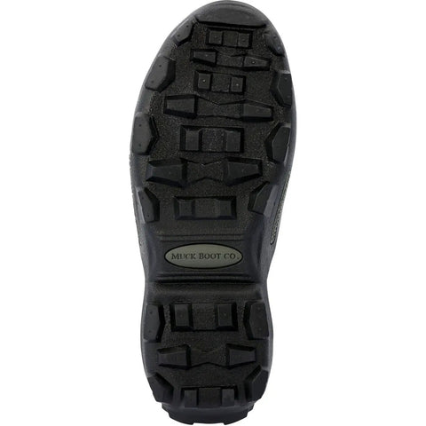 Close-up of the outsole of Mens Arctic Sport Tall Boots In Black Size 10 Medium with rugged tread for extreme winter stability.
