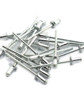 120Pcs Aluminum Blind Rivets Set 1/8 Inch By 1/4 Inch Round Dome Head Open End Fasteners For Metal Auto Marine DIY Projects Rust Resistant Heavy Duty Easy Install.