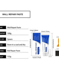 Product details for Fast No Mess Drywall Repair Kit For Holes And Cracks, Easy Putty Mending Paste For Walls, Doors And Surfaces.