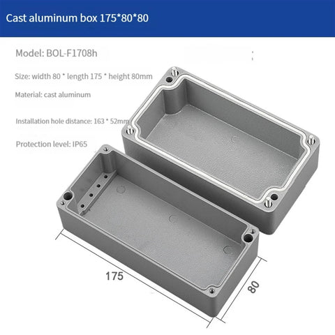 IP66 waterproof junction box 175x80x80mm cast aluminum enclosure