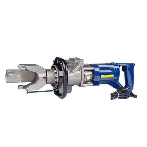 Heavy Duty 16mm Rebar Cutter And Hydraulic Bender Machine Fast Cutting Speed showing cutting head, metallic design for construction use.
