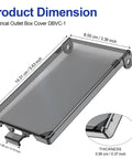 Slick Smoky Clear View Electrical Outlet Box Covers Type 3r Wet Location Enclosure 4 Pack dimensions showing size and thickness.