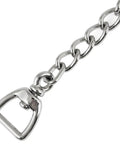 4 Mm Stud Chain Lead With Bolt Snap And Swivel Eye End 20 Inch Nickel Plated Horse Lead Chain close-up view