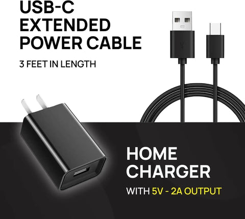 Beefy Portable Power Bundle Packing Car And Home Adapters For Wireless Tire Inflators Rapid Charge Backup Station with 3ft USB-C cable.