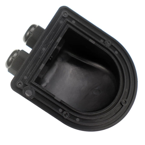 IP68 Waterproof Solar Cable Entry Gland With Double Cable Entry Housing for RVs Caravans Marine Boats and Cabins Black Weather