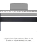 Wooden Keyboard Stand For Yamaha P143 P145 P223 P225 Digital Pianos, Sturdy Wood Furniture Stand, Easy Assembly, Black Finish