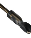 Go-To One And A Quarter Inch Reduced Shank High Speed Steel Drill Bit Gold And Black Finish For Stainless Steel and Hard Metals KFD Series