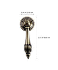 Retro Zinc Alloy Cabinet Pull Ring Handles Set Of 4 For Doors And Drawers, Vintage Style, Decorative Handle with Measurements Shown