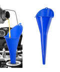 Long Neck Oil Funnel For Cars, Motorcycles, Boats And ATVs, Plastic Spill Saver Funnel With Extendable Spout in blue