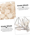 120 Piece Wool Polishing Tools Set With Shank Wool Felt Buffing Wheels For Rotary And Drill Polisher Pro Grade Polishing Wheel Kit For Metal Wood And Automotive Finishing displaying grinder wheels and felt buffs