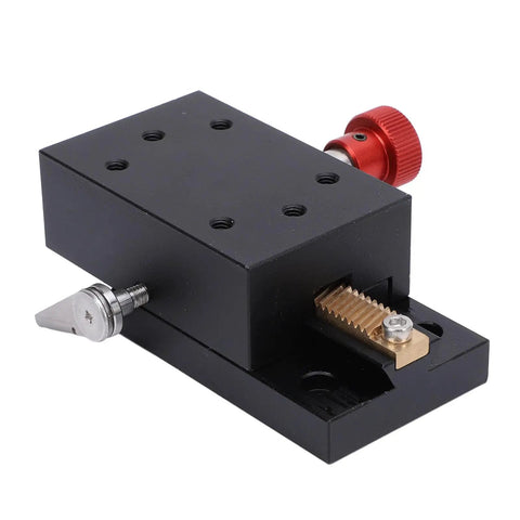 40mm Travel Dovetail Slide With Gear Rack And Pinion Manual Fine Adjustment Slim Aluminum Alloy Built For Tight Spaces Precision Slide For Small Machinery And Everyday Use, black
