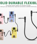 Three Foot Guitar Patch Cables With Quarter Inch TS Right Angle for effects pedals with flexible design and durable build