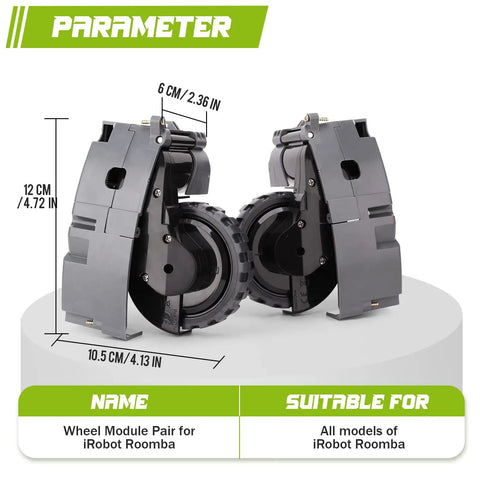 Pair Of Right And Left Drive Wheel Modules For Roomba Series Compatible With 500 600 700 800 900 880 860 960 980 Models Plug And Play