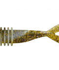 Front view of Kamikaze Swimon Bladed Jig Trailer that swims on cadence and elevates blade action without interference, 4.25 inch, swirl design for bass.