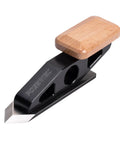 Slick Spear Point Chisel Plane Built Tough For Tight Corners And Narrow Angles Ideal Plug Trimming Companion with aluminum body and wood grip.