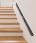Wall Mounted Stainless Steel Handrail For Indoor Stairs Showing Off A Matte Coat And Tank Grade Build That Takes Scratches Like A Boss While Keeping Your Steps Locked Down Tight on a staircase.