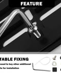 Stainless Steel License Plate Holder No Drill Front Mount Kit with wrench, screws, and zip ties for easy installation