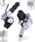 Heavy Duty Pneumatic Steel Strapping Machine With Separate Tensioner And Sealer For 0.8-1.2mm Thickness Metal Bands close-up view of tensioner and sealer