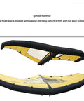 Yellow inflatable wing for kite surfing and windsurfing handheld wing foil with window, dual airbags, nylon construction