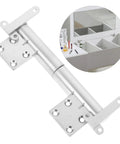 Zinc Alloy Folding Concealed Cabinet Hinges With Soft Close Buffer For Dressing Table And Tables Heavy Duty Table Flap Hinges Silver Finish.