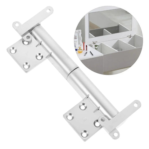 Zinc Alloy Folding Concealed Cabinet Hinges With Soft Close Buffer For Dressing Table And Tables Heavy Duty Table Flap Hinges Silver Finish.