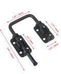 Sliding Door Loop Lock U Shaped Metal Flip Bolt Latch For Uneven Doors Small Slide Latches Hardware Matte Black Finish Easy Installation Security Latch For Home Durable Gate Lock For Interior And Exterior Use