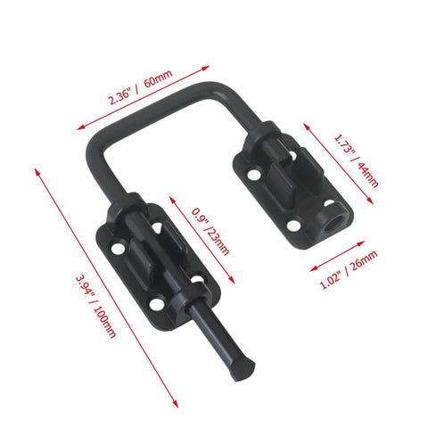 Sliding Door Loop Lock U Shaped Metal Flip Bolt Latch For Uneven Doors Small Slide Latches Hardware Matte Black Finish Easy Installation Security Latch For Home Durable Gate Lock For Interior And Exterior Use