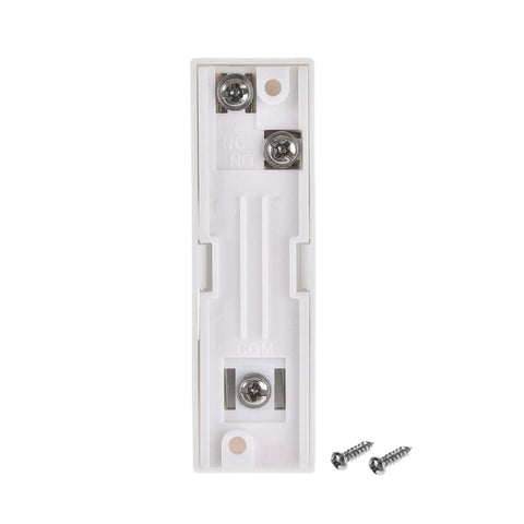 Push To Exit Button Release Switch For Door Access Control System 76mm X 23mm PC Panel 12V 3A White Durable Reset Push Button Heavy Duty Exit Button Pack Of 4, rear view