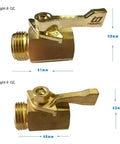 Two Pack Heavy Duty Brass Shut Off Valve for Garden Hose Full Port Ball Valve Three Quarters Inch Garden Hose Thread Built Tough Brass Connector