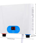 Ace Wall Mounted Tankless Water Heater Delivers Instant Hot Water With 220Volt 5Point5Kilowatt Fast Heating For Kitchen And Bathroom featuring compact design and digital display.