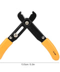 Heavy Duty Wire Stripper With Adjustable Blade For Home Appliance Wiring, 13.5cm long, ergonomic yellow and black handle for easy grip.