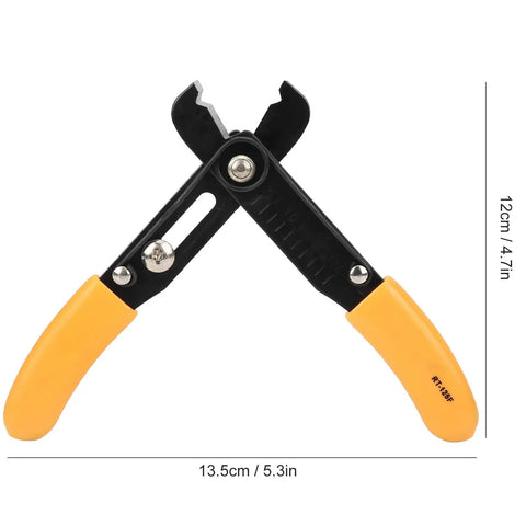 Adjustable Wire Stripper And Cutter Pliers For Home Wiring No Fuss Precise Stripping 0.5 To 4.0mm Range Yellow Handle Durable Hand Tool