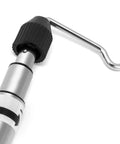 Heavy Duty Adjustable Rotary Tool Stand With Telescopic Flex Shaft Mount and Beast Mode Bench Clamp close-up of attachment handle.