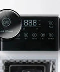 Control panel of Portable Countertop Dishwasher With Built In Water Tank And Pull Rack Features 360 Dual Spray Arms showing settings.