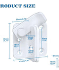 Dimension diagram of Flip Gate Latch Beefy Lock With Slide Bolt for barn fence gate in matte white SUS304 stainless steel.