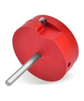 4 Inch PVC Pipe Reamer With Aluminum Body And Stainless Steel Hex Key Shaft showing red body and drill attachment