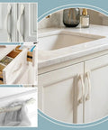 Vintage Alloy Cabinet Pulls 12 Sets White Drawer Handles 3.7 Inch 96mm Hole Centers on kitchen cabinets and drawers