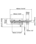 Heavy Duty Six Point Three Inch Stainless Steel Sliding Gate Bolt Lock With Padlock Ready Opening dimensions for mounting on barn doors.